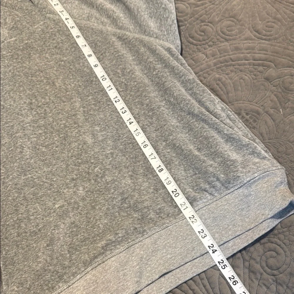 J. Crew Gray Pullover Hoodie with White Stitching - Picture 9 of 9